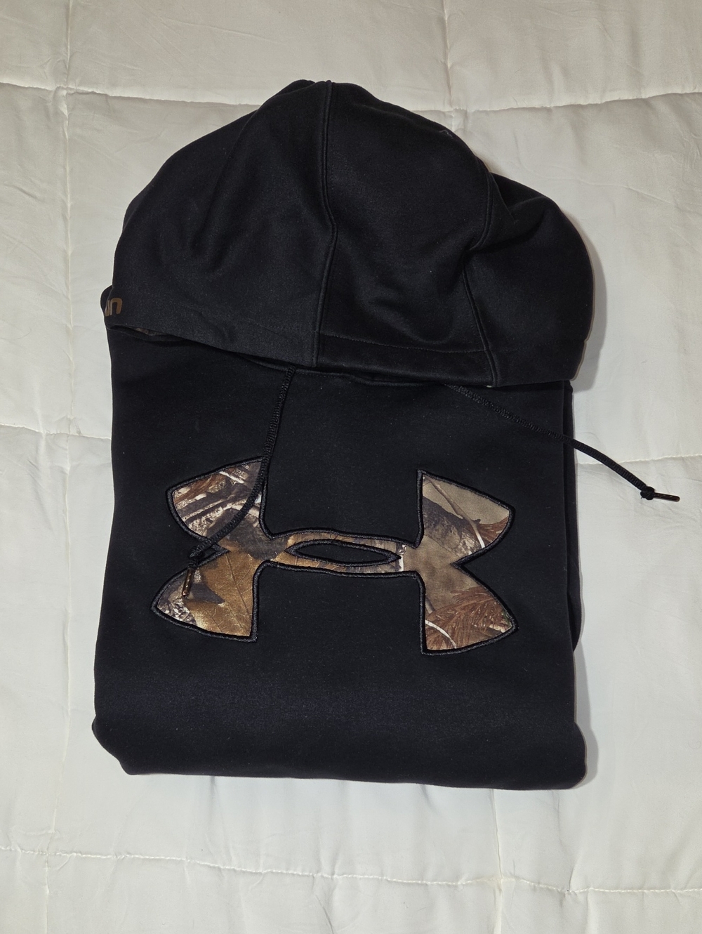 Under Armour Black Hoodie with Brown Camo Logo